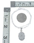 Southwest Jet Mother of Pearl Inlay Sterling Silver Box Chain Necklace Set JX129124